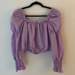 NWT Puff sleeve crop top